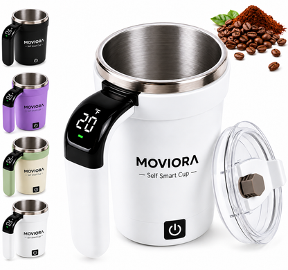 Smart Self-Stirring Magnetic Coffee Mug with Temperature Display – Rechargeable Automatic Mixing Cup
