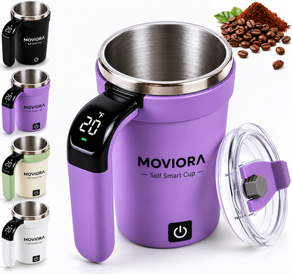 Smart Self-Stirring Magnetic Coffee Mug with Temperature Display – Rechargeable Automatic Mixing Cup